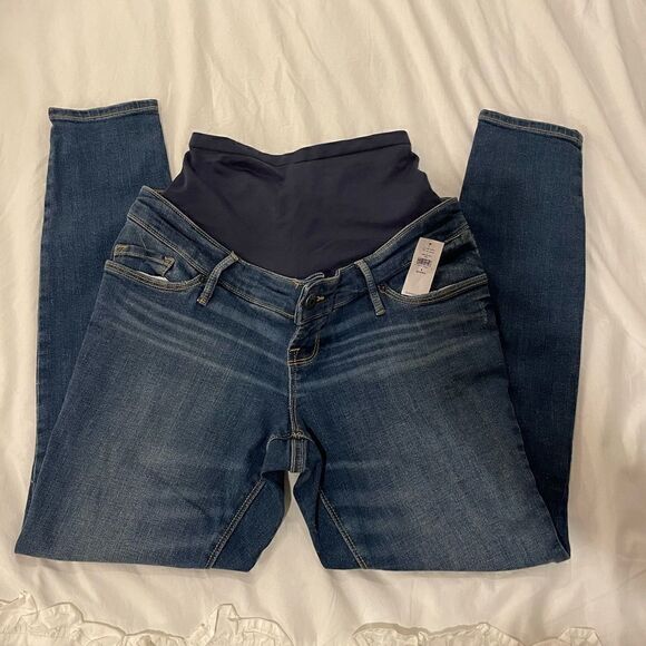 Old Navy NWT Maternity Full Panel Rockstar Super Skinny Ripped Jeans sz 6 short - Picture 6 of 14